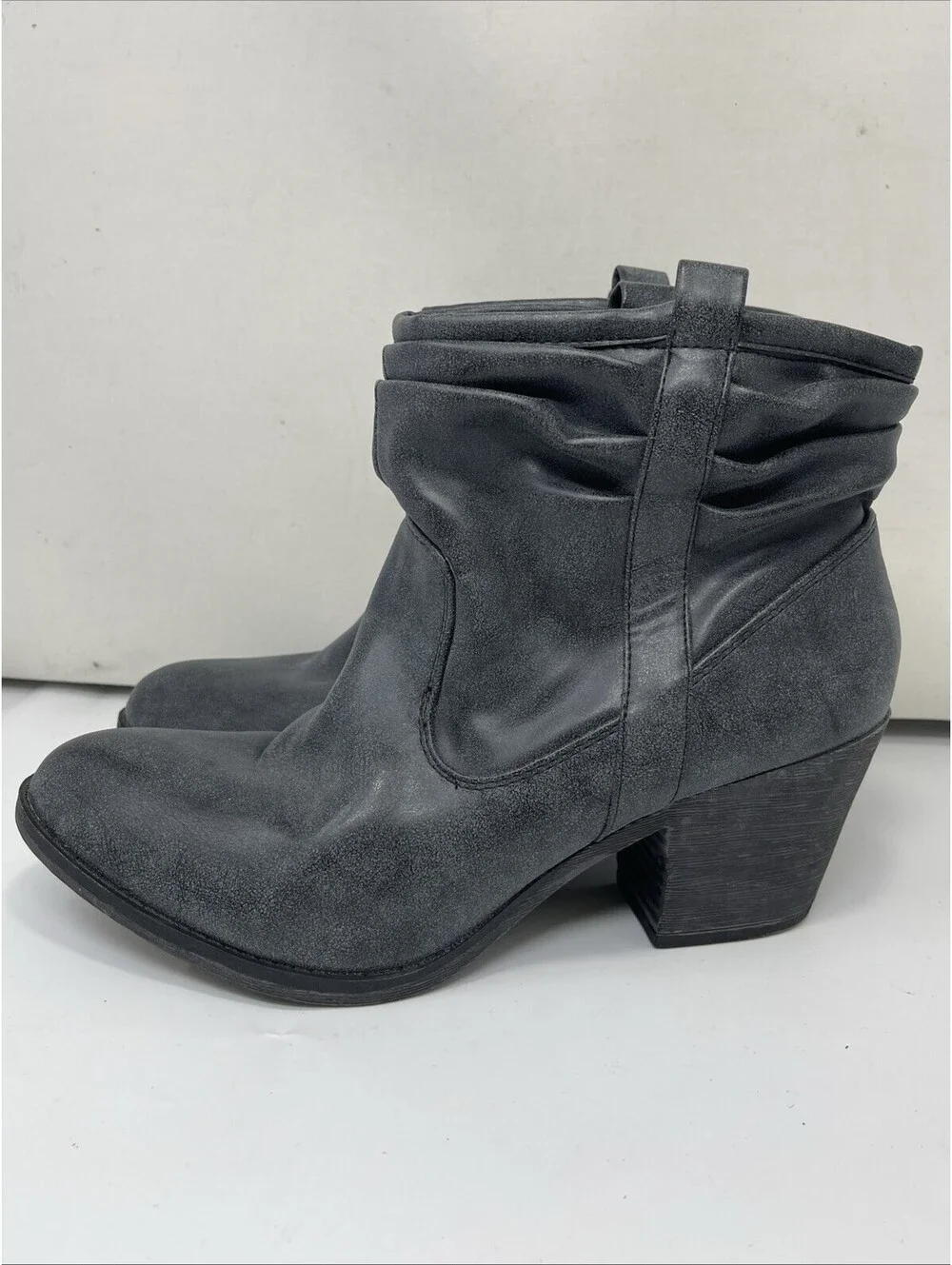 K9 By Rocket Dog Boots Womens 11M Pull On Ankle Bootie Blue Faux Leather Heels